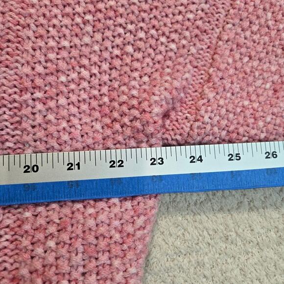 J. Crew Pink Cable Knit Turtleneck Sweater Wool Blend Women's Sz S Oversized - Picture 5 of 10